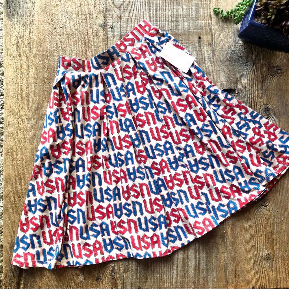 LuLaRoe NWT Madison RARE USA 🇺🇸 Print Skirt